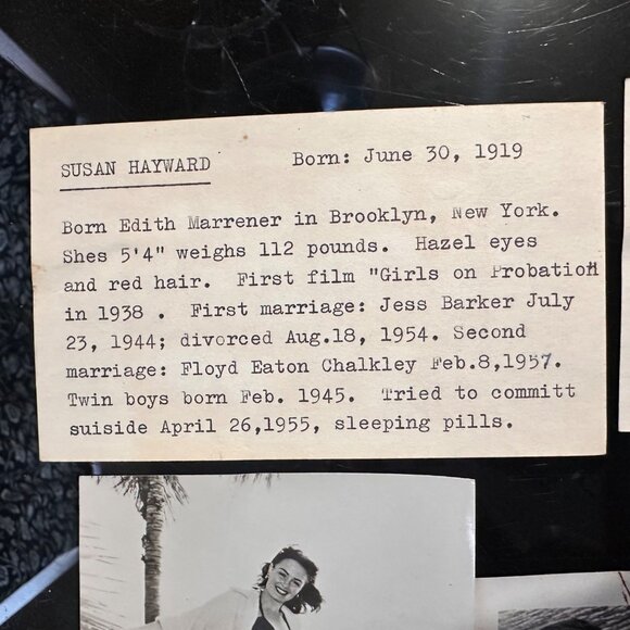 Susan Hayward Biography Cards & Mini Photo Collection - Picture 5 of 14